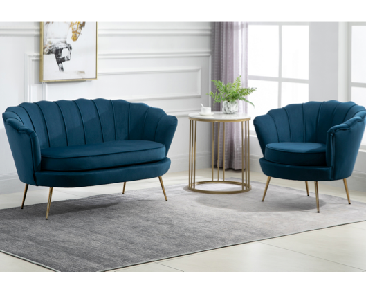 Adella 2 Seater Sofa - Blue