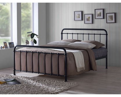 Macon Small Double Bed Frame-Black
