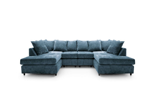 Heidi U-Shape Sofa - Dark Blue