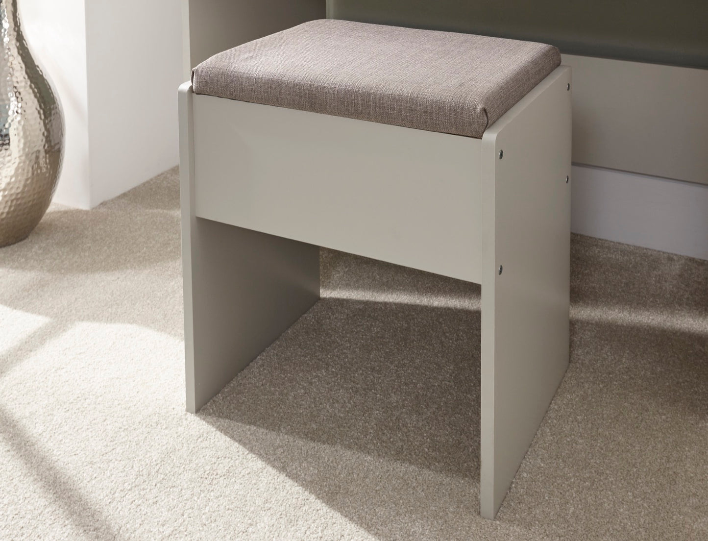Kinsley Dressing Table With Stool-Grey