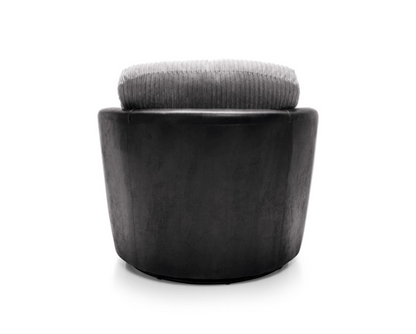 Sofia Swivel Chair - Black & Grey
