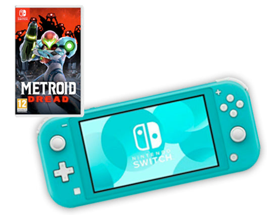 Nintendo Switch Lite Console Turquoise with Metroid Dread