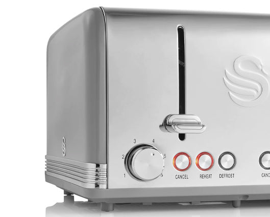 Swan retro discount toaster grey