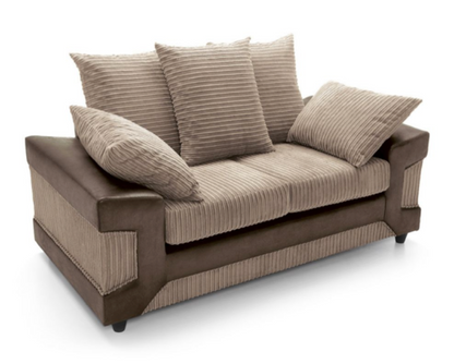 Dulcie 2 Seater Sofa - Brown & Beige