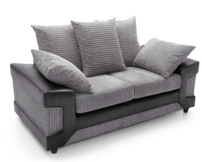Dulcie 2 Seater Sofa - Black & Charcoal
