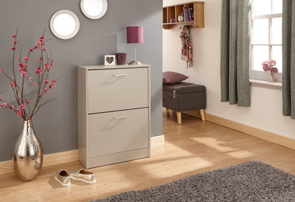 Spencer Two Tier Shoe Cabinet-Grey
