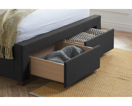 Veronica Double Bed - Charcoal