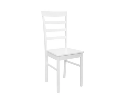 Ladder Back Chair- White (Pair)