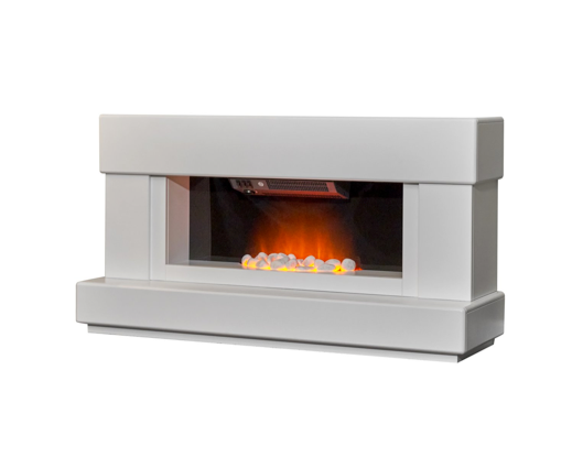 Vera Fireplace Suite 48inch - White 