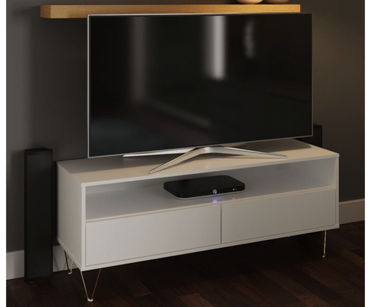 Meave TV Stand with 2 Drawers- White