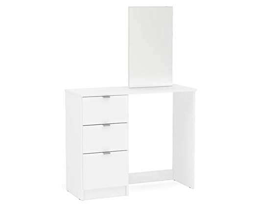 Maddie 5 Drawer Dressing Table & Mirror - White