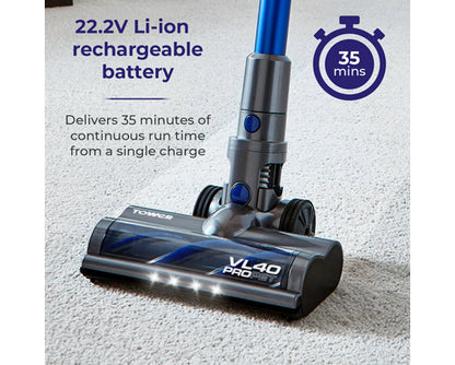 Tower VL40 PRO Pet 22.2V Cordless 3-in-1 Vacuum Cleaner Blue