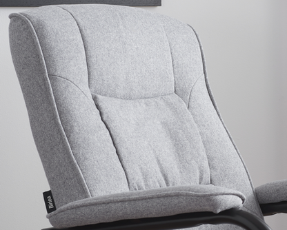 Manuel Swivel Chair & Footstool - Grey