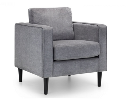 Houston Chair-Dark Grey Chenille Fabric