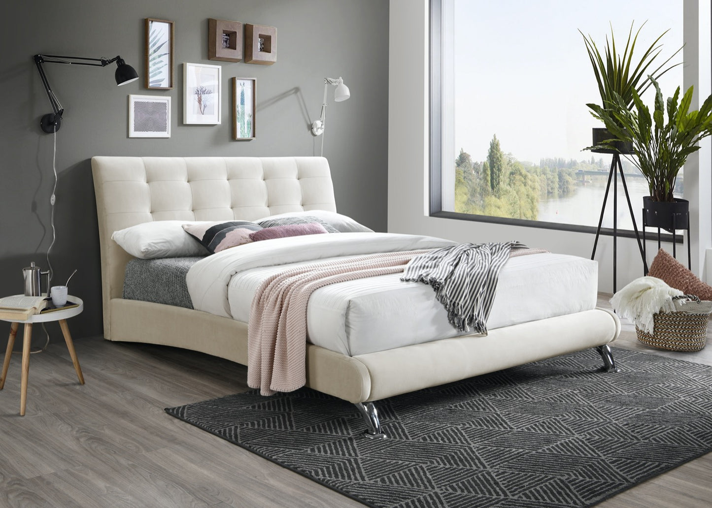 Helma King Bed - White
