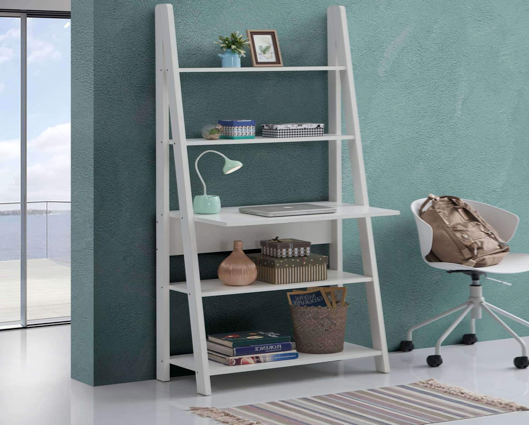 Tall Ladder Desk-White