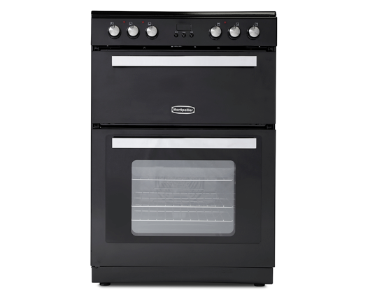 Montpellier RMC61CK 60cm Double Electric Cooker With Ceramic Hob Black