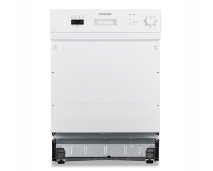 Montpellier MDI655W 60cm Semi Integrated Dishwasher With 12 Place Settings White