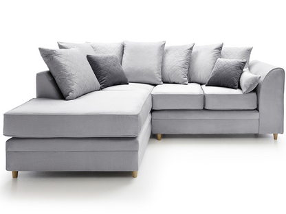 Chevelle Left Hand Facing Corner Sofa - Light Grey