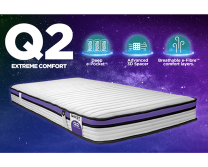 Q2 Extreme Comfort deep e-Pocket Mattress- Single