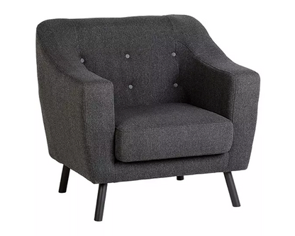 Arica 1 Seater Sofa - Dark Grey Fabric