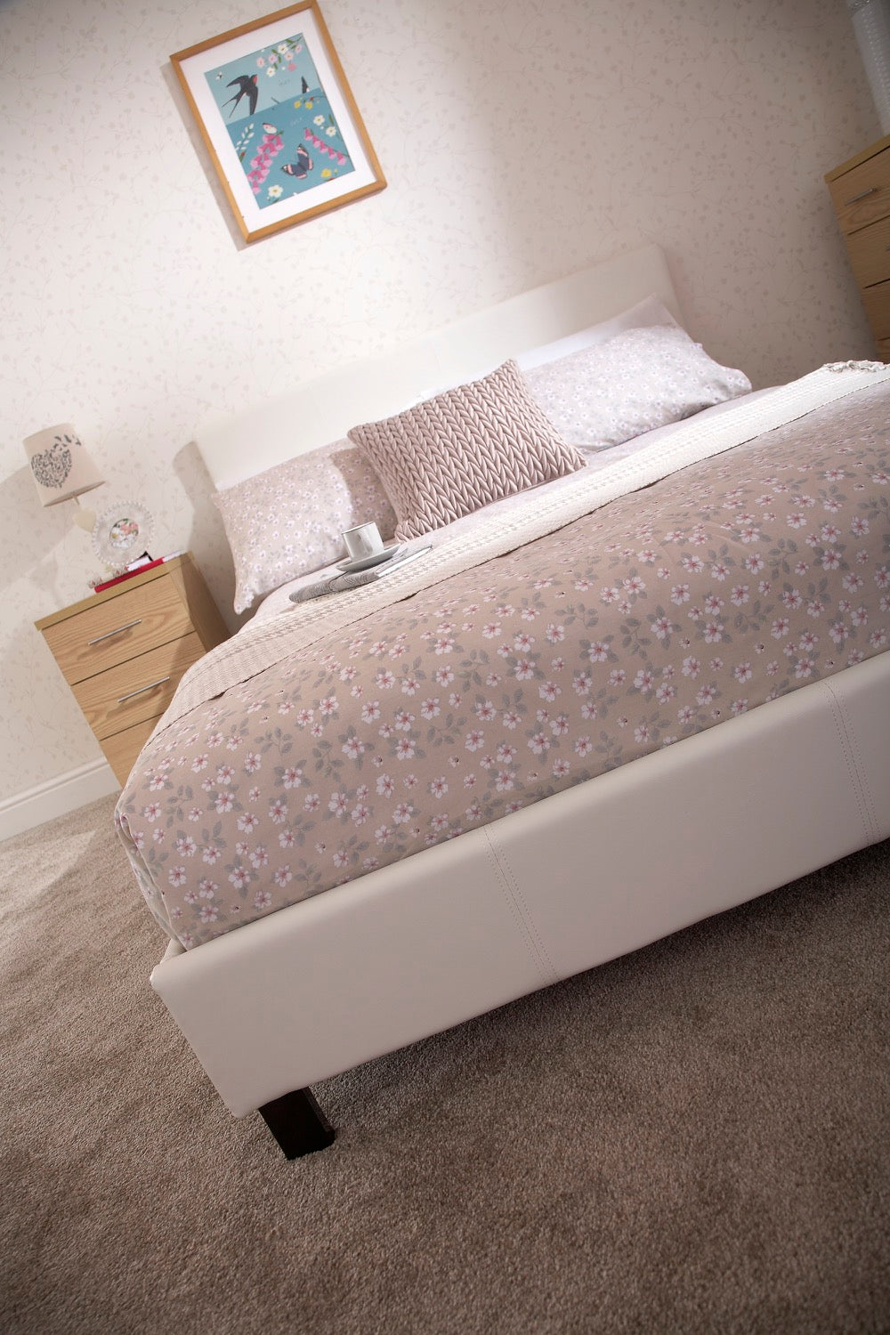 Simple Double Bed in a Box-White