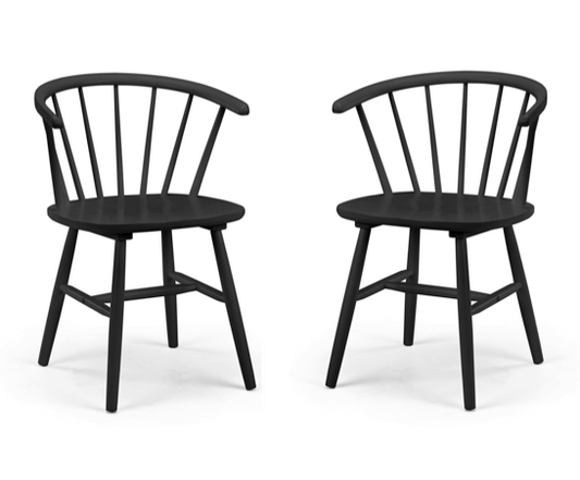 Macsen Dining Chairs- Black (Pair)