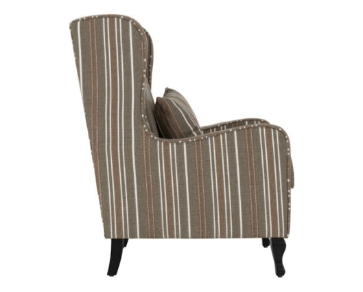 Dorset Fireside Chair - Beige Stripe Fabric