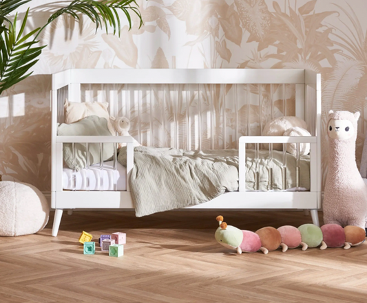 Maura Cot Bed - White with Acrylic