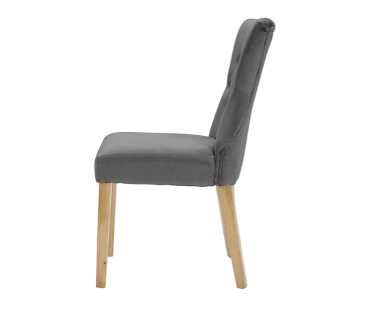 Nolan Dining Chair (Pair)- Steel Grey