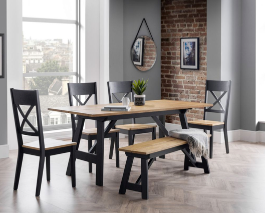 Harleigh Dining Set (Bench & 4 Chairs)