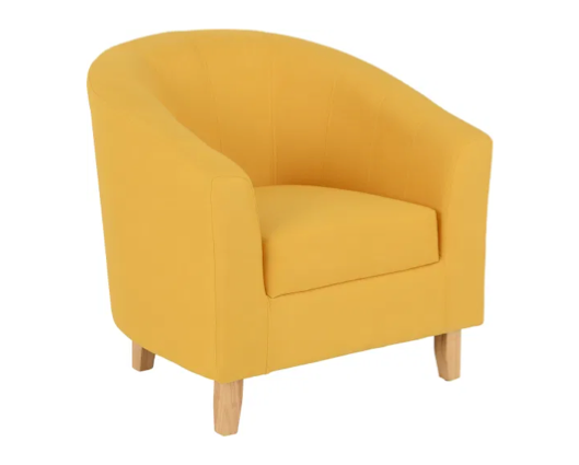 Tabitha Tub Chair - Mustard Fabric