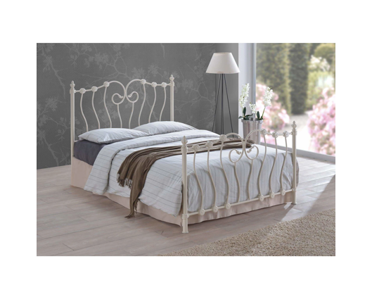 Eloisa Small Double Bed Frame-Ivory