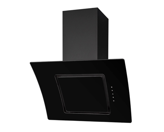 SIA AT61BL 60cm Touch Control Angled Glass Cooker Hood Extractor Fan Black