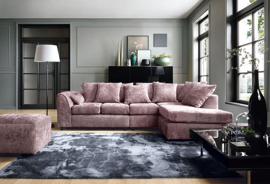 Heidi Right Hand Facing Corner Sofa Plus - Pink