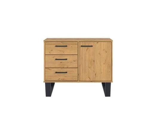 Telv Small Sideboard with 1 Door, 3 Drawers