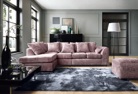 Heidi Left Hand Facing Corner Sofa Plus - Pink