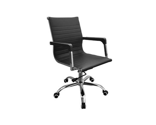 Loft Home Office Chair in Black Faux Leather