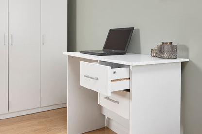 Princeton 2 Drawer Desk-White