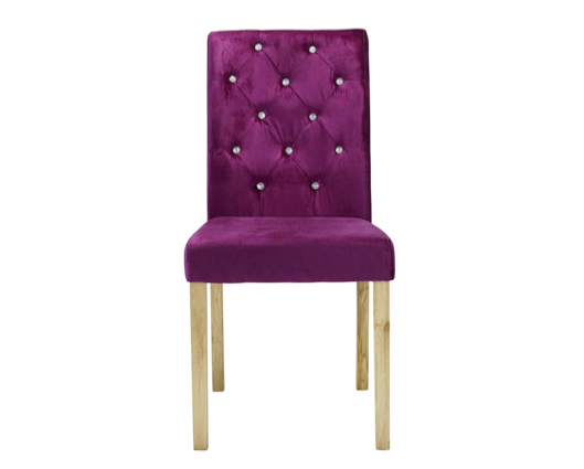 Pace Chair Purple Velvet (Pack of 2)