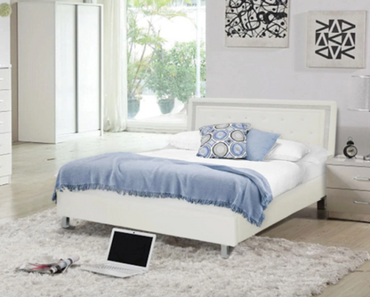 Calvino Double Bed White