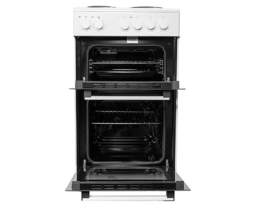SIA ETS50W 50cm Twin Cavity Electric Cooker with Solid Plate Hob