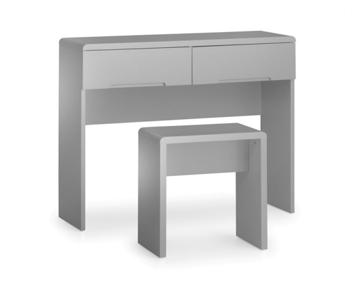 Empire Dressing Table with 2 Drawers - Grey
