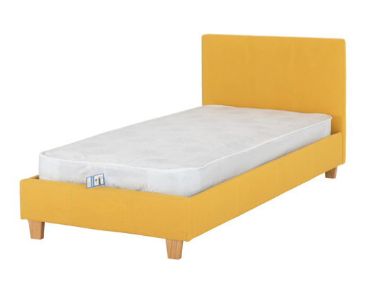 Pearce Single Bed - Mustard Fabric