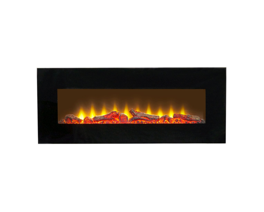 Shelby WM-9331 Electric Wall Mounted Fire with Remote in Black, 42 Inch