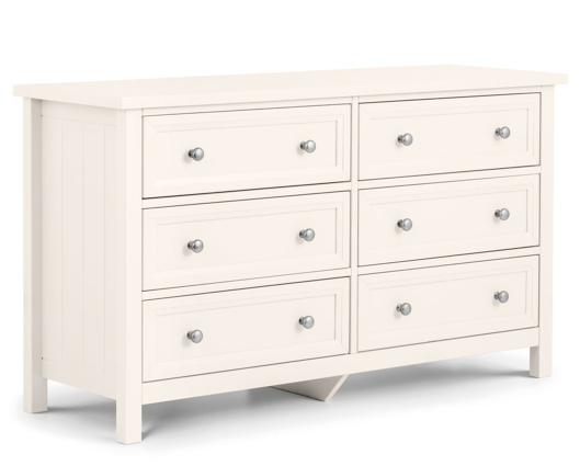 Acadia 6 Drawer Wide Chest - Surf White