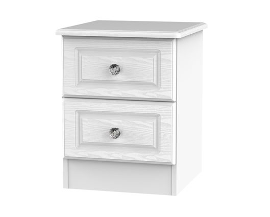 Camill 2 Drawer Bedside-White Ash