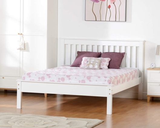 Matteo Single Bed Low Foot End - White