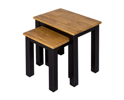 Cabot Nest of Tables Black Frame-Oiled Wood