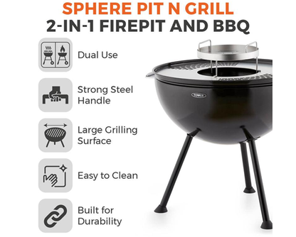 Pit 'N' Grill 2 in 1 Fire Pit and BBQ
